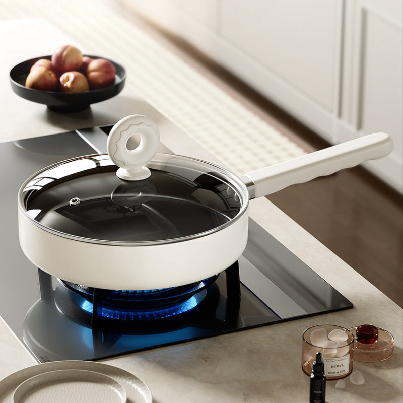 Set of Two Non-Stick Frying Pans with Lids, Multi-Functional Kitchen Cookware Set