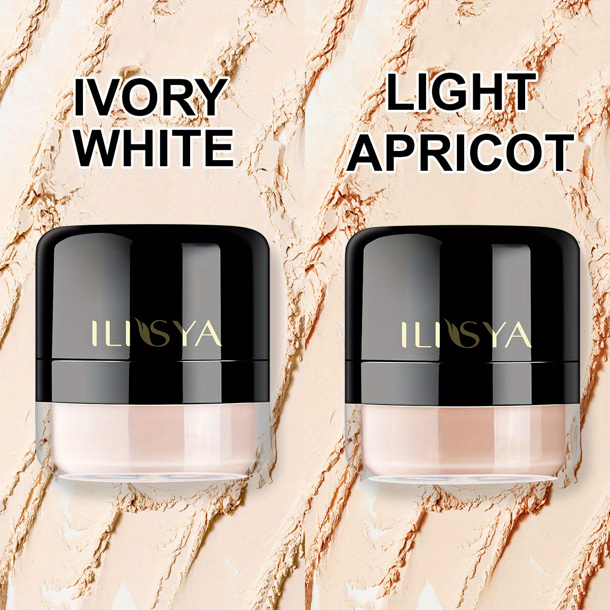 Base de maquillaje en polvo suelto de larga duración, control de aceite, resistente al agua y corrector