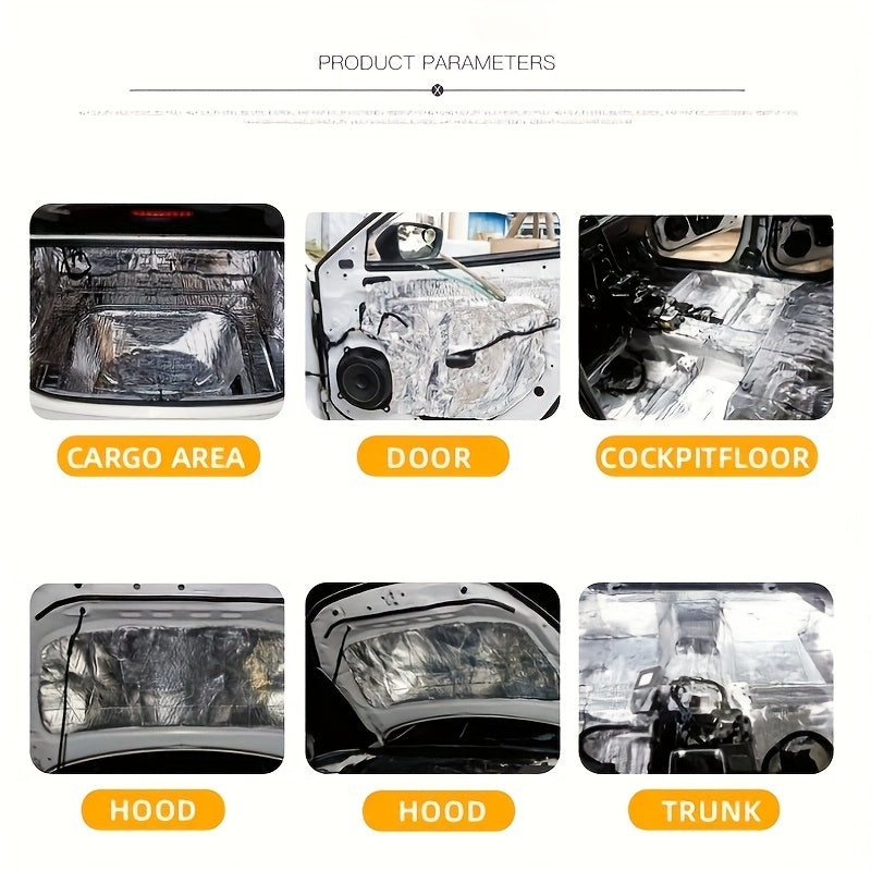 Car Soundproofing Foam 5mm Self-Adhesive Noise Reduction Thermal Insulation Mat