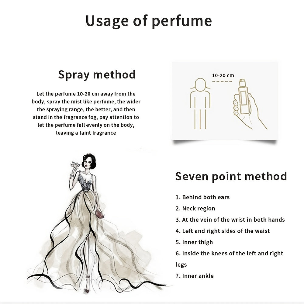 Women's Floral Perfume Long-Lasting Light Fragrance 1 Fl Oz