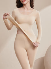 Winter Thermal Suit for Men with Seamless Mask Skin-Friendly Underwear High Elastic Anti-Static