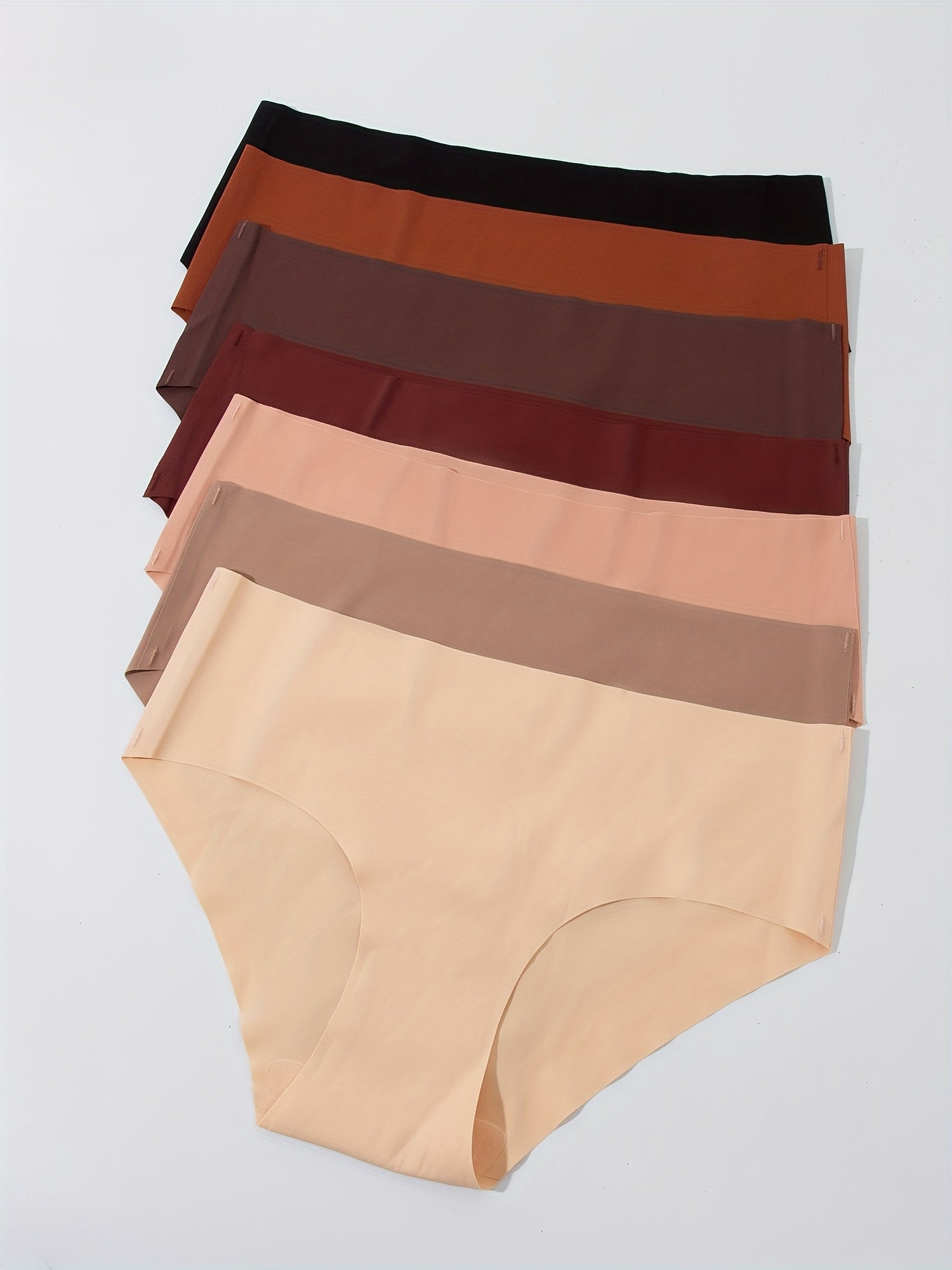 Women's Seamless Solid Briefs Comfortable Breathable Stretchy Underwear