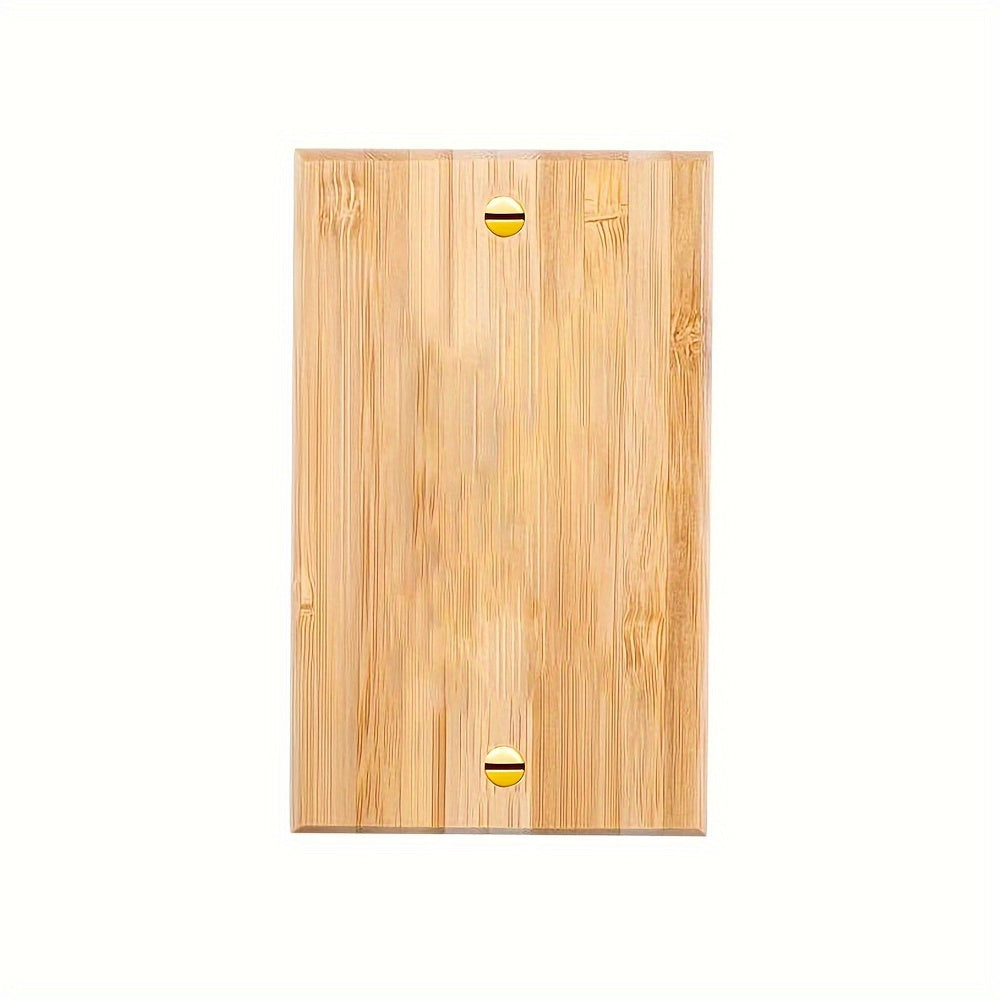 Solid Wood and Bamboo Wall Plate for Switches and Outlets Dual-Hole Design for Bedroom Kitchen Home