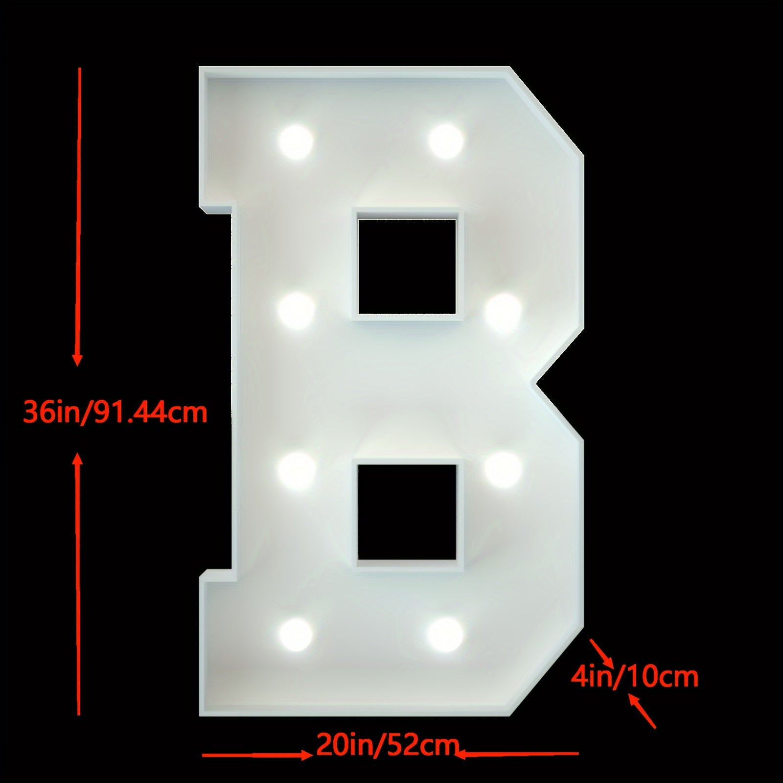 91.44cm LED Marquee Light Up Letters A-Z for Party Wedding Birthday Decor