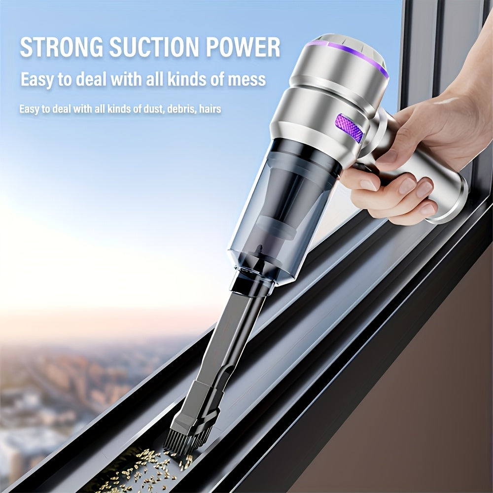 Ручной автомобильный пылесос с мощностью всасывания 15 кПа и воздуходувкой, многофункциональная насадка для автомобиля, дома, офиса