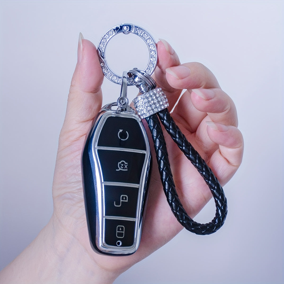 TPU Key Fob Cover for EV Car Key Protector for Song Plus, Atto 3, Han EV