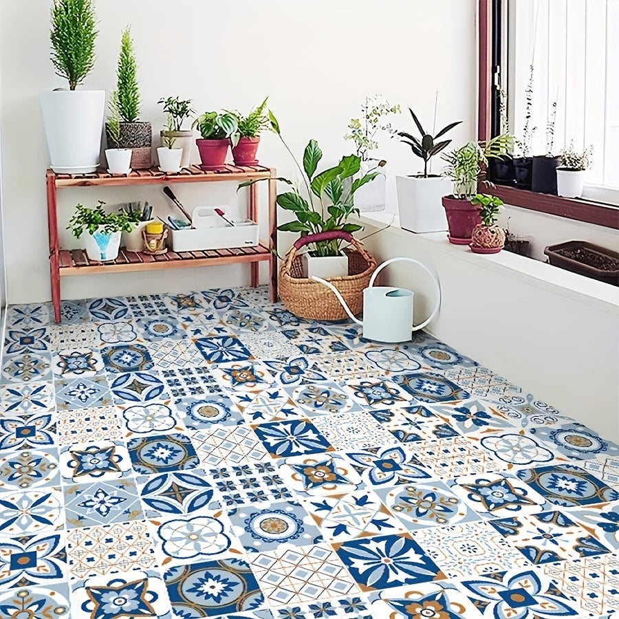 Self-Adhesive Bohemian Tile Pattern Wallpaper Waterproof Vinyl Contact Paper 40cm x 200cm