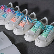 Unisex Canvas Shoelaces Vibrant Tie-Dye Multicolor for Sneakers and Sports