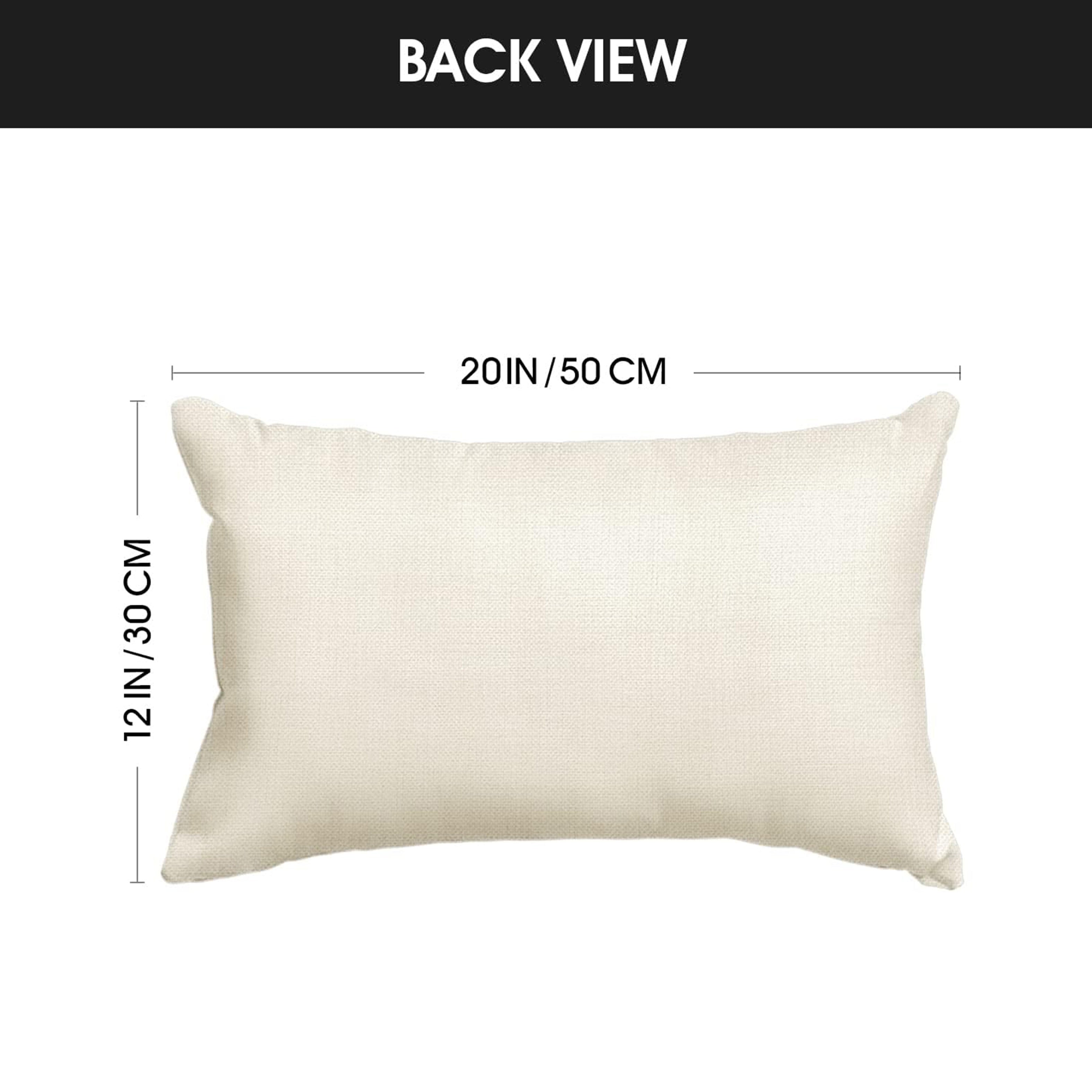 Love You Quote Lumbar Pillow Cover 30x50cm Zippered Linen for Sofa Bed Black