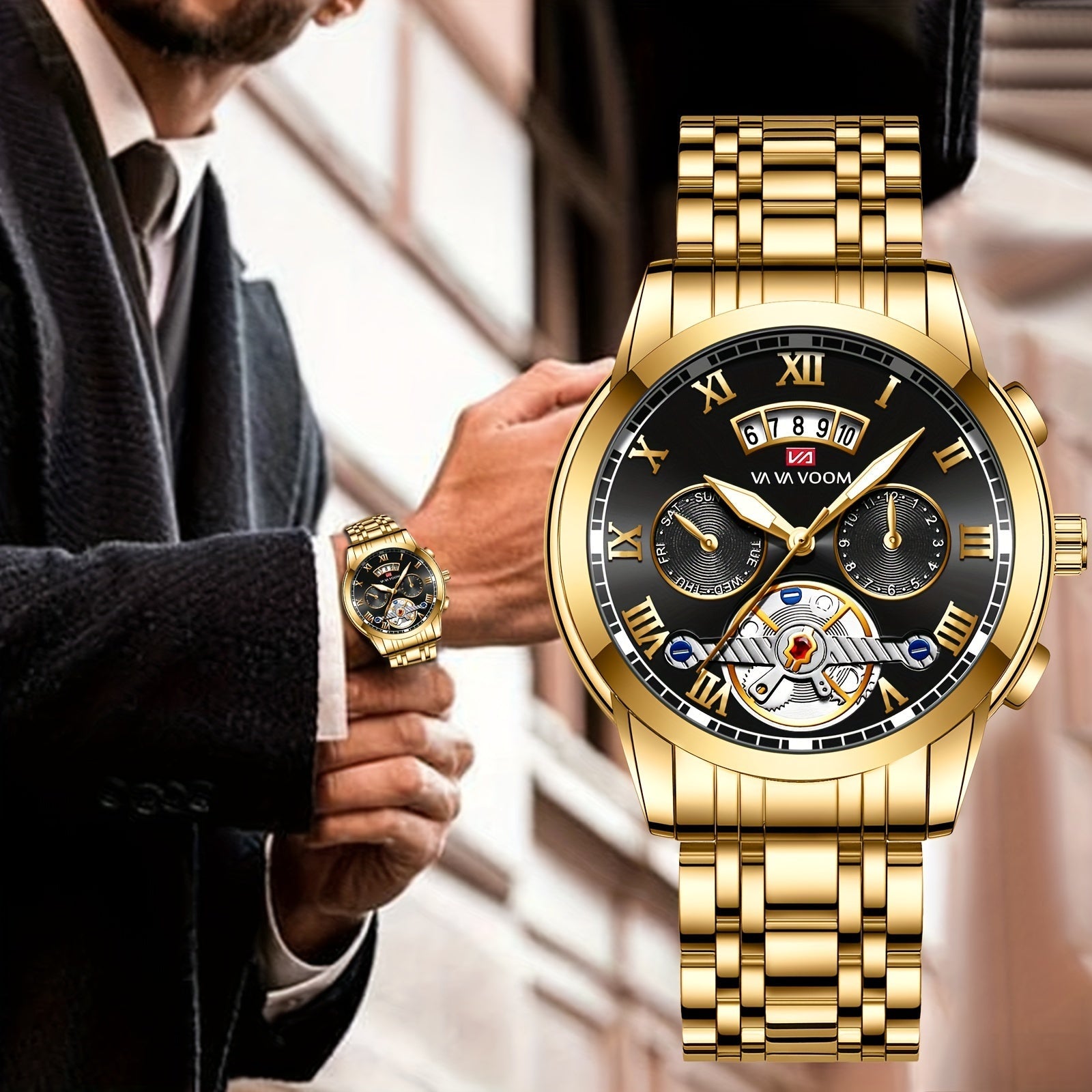 Men's Sports Watch Quartz Calendar Window Casual Business Gift