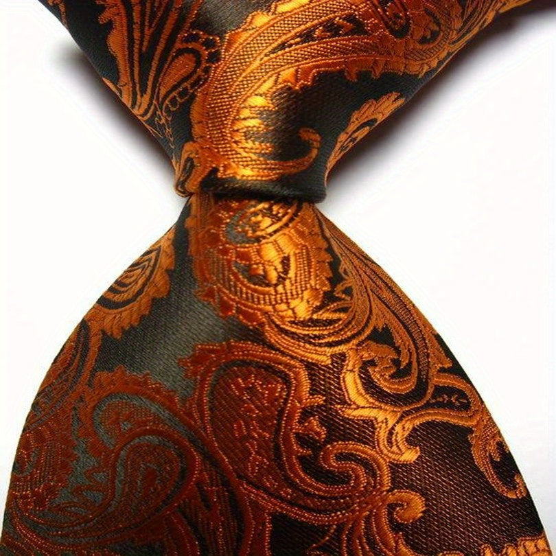 Men's Classic Neckties with Intricate Patterns for Formal and Gifting Occasions