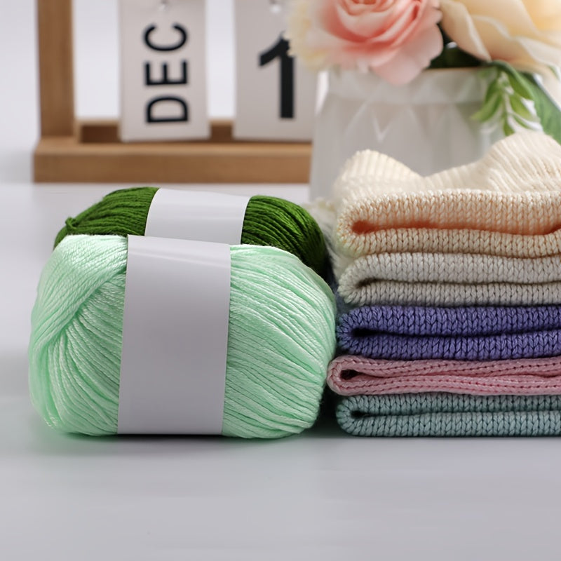 Six-Pack Silk Blend Yarn Assorted Colors for Knitting and Crochet Projects