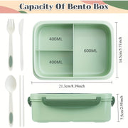 Sayohat uchun portativ tushlik qutisi va idishlar to'plami, oqib ketmaydigan oziq-ovqat saqlash konteyneri, mustahkam PC, ochiq havoda ish uchun piknik