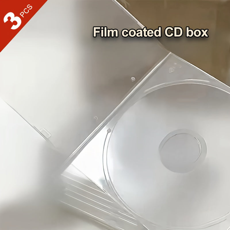 3 ta toza plastmassa CD saqlash qutilari akril kubikli shkaflar tashkilotchilari