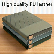 Faux Leather A5 Notebook with Pattern Squared Ruling Soft Cover Bookmark