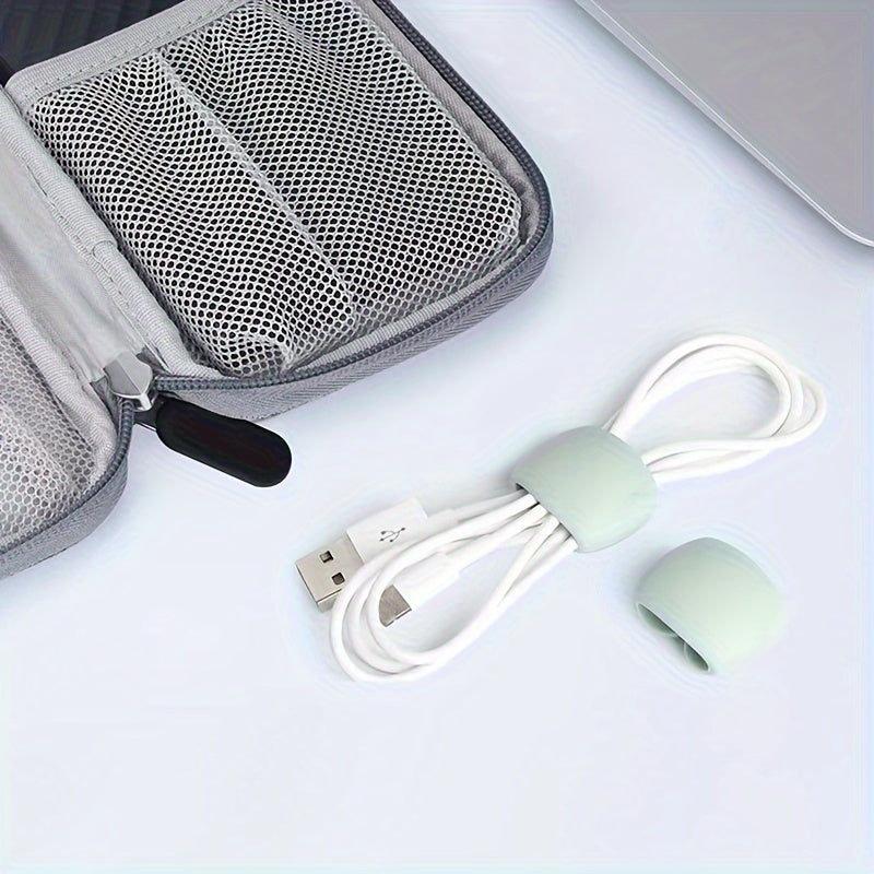 Plastic Cable Organizer Clips for Charging and Earphone Cords Tangle-Free Storage Set of 10