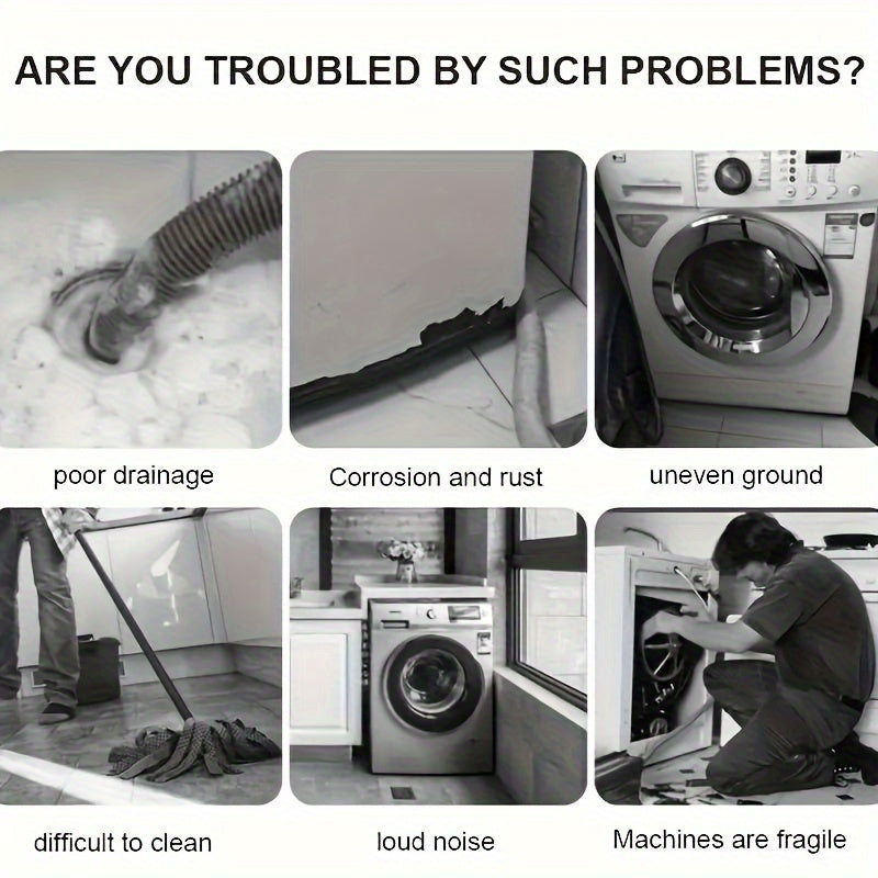 4-Pack Anti-Vibration Washer Dryer Pads Noise Reduction Moisture Protection