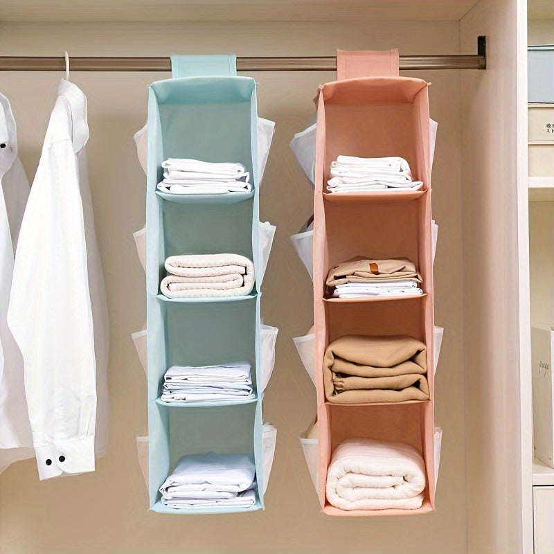 Foldable Wardrobe Storage Hanging Bag with 4 Layers for Clothes and Accessories