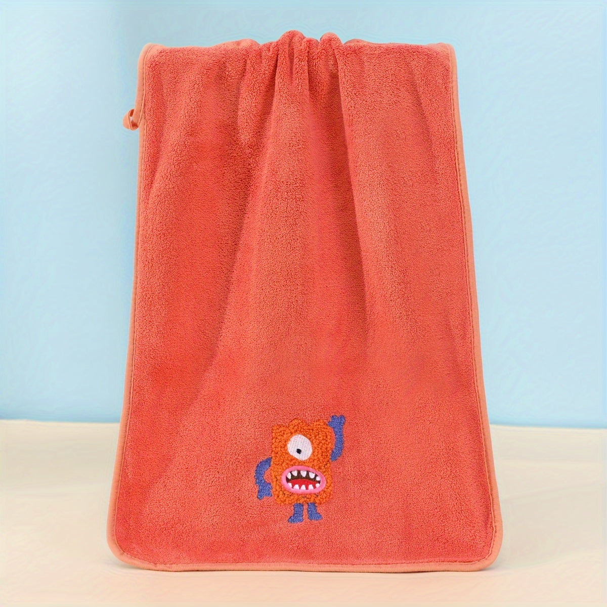 Cartoon Coral Fleece Hand Towels Absorbent Cozy Bathroom Essentials
