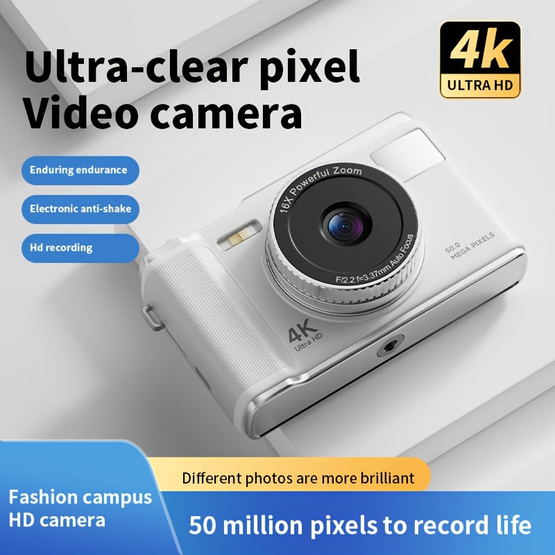 Digital Camera for Teens 4K UHD 16X Zoom 2.8 Inch FHD Screen 32GB Card