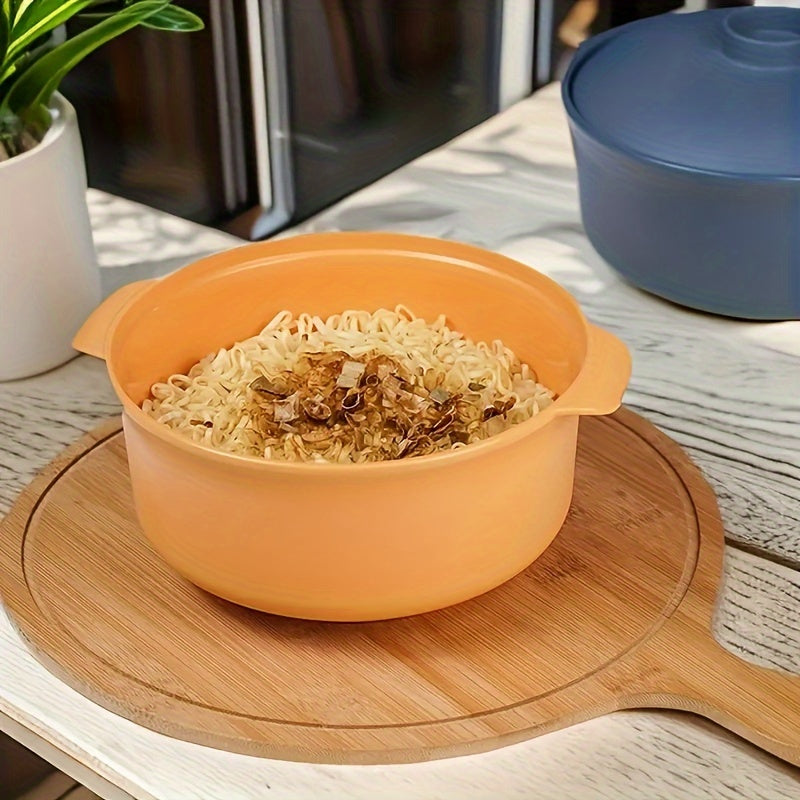 Non-Slip Microwave-Safe Salad Bowl with Lid for Grains and Pasta