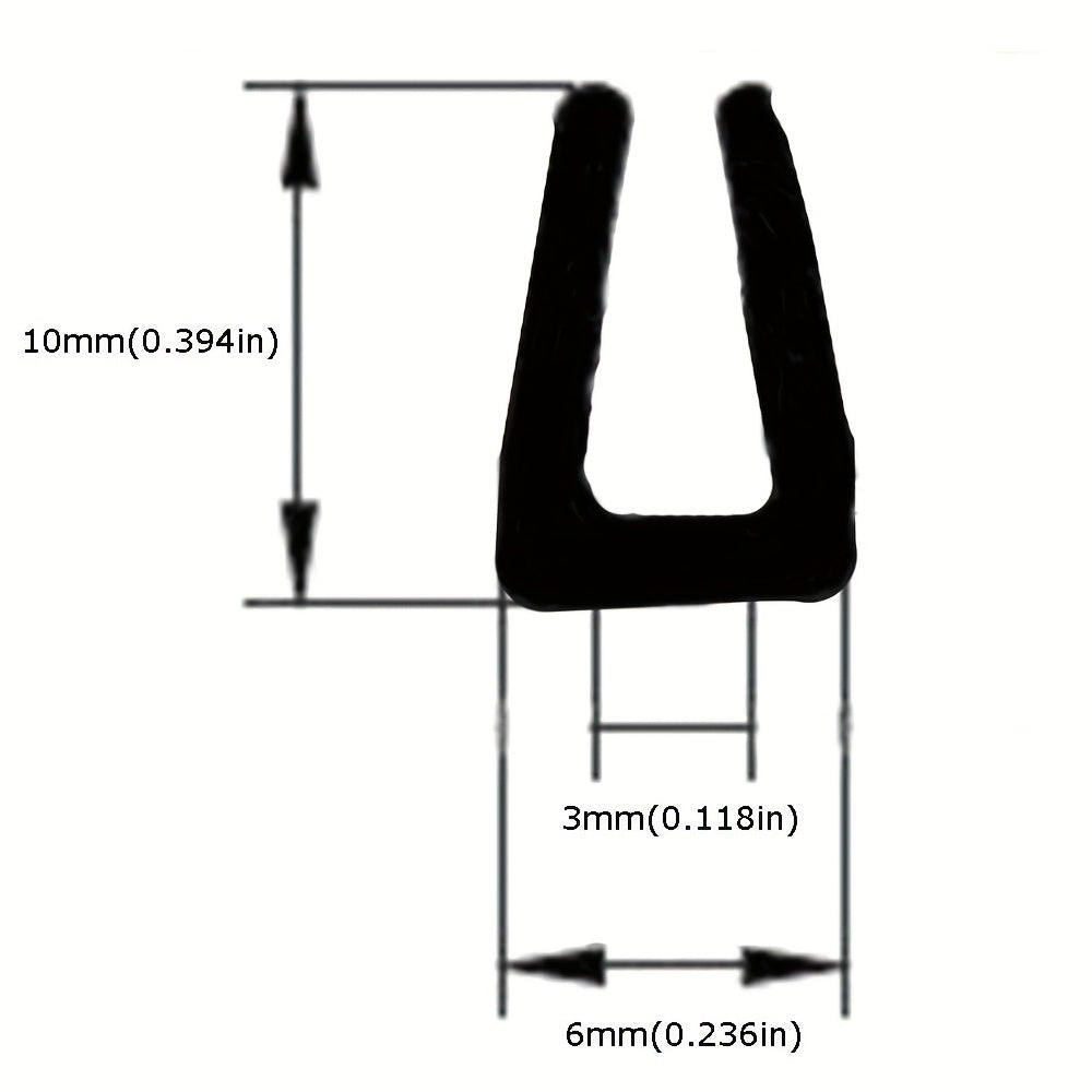 Черный резиновый защитный бортик для дверных краев в форме U, 299,92 см, защита от царапин для автомобилей