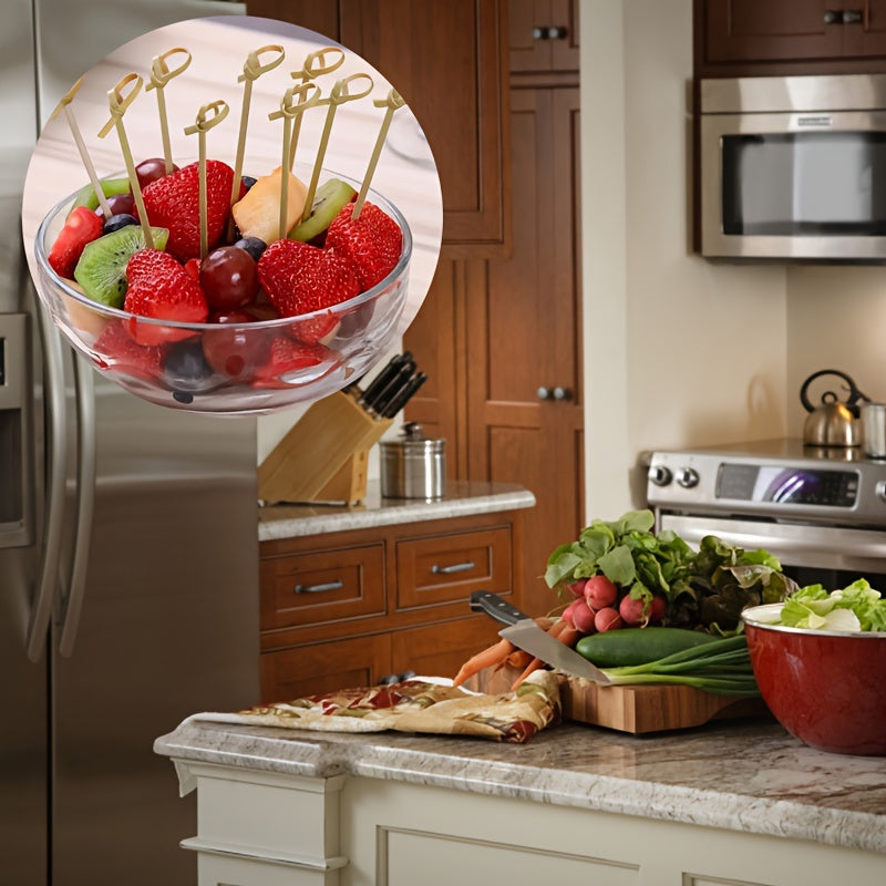 Натуральные бамбуковые шпажки для еды длиной 15,24 см для закусок, досок для колбас, украшения фруктов