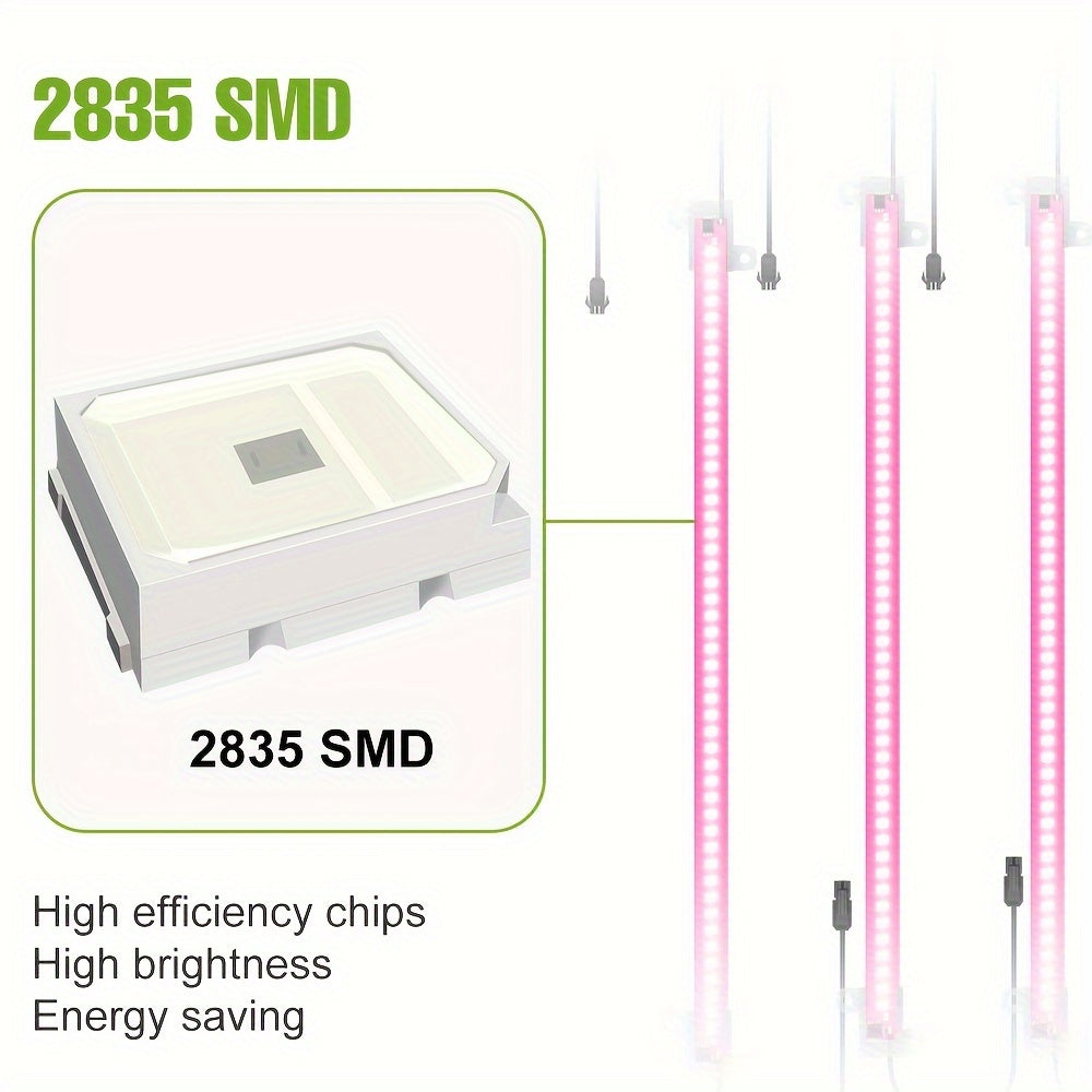 220V Full Spectrum LED Grow Light with 12 Heads 50cm for Indoor Plants Hydroponics Greenhouse