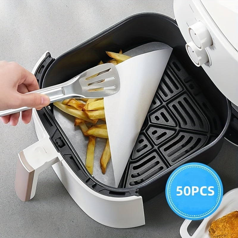 50 Pack Non-Stick Air Fryer Liners for Baking and Cooking