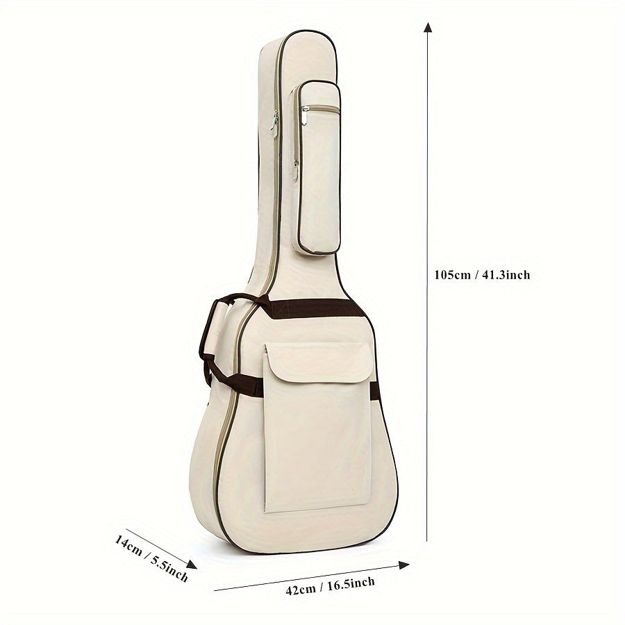 Waterproof 40/41 Inch Acoustic Guitar Gig Bag with 10mm Padding and Adjustable Straps