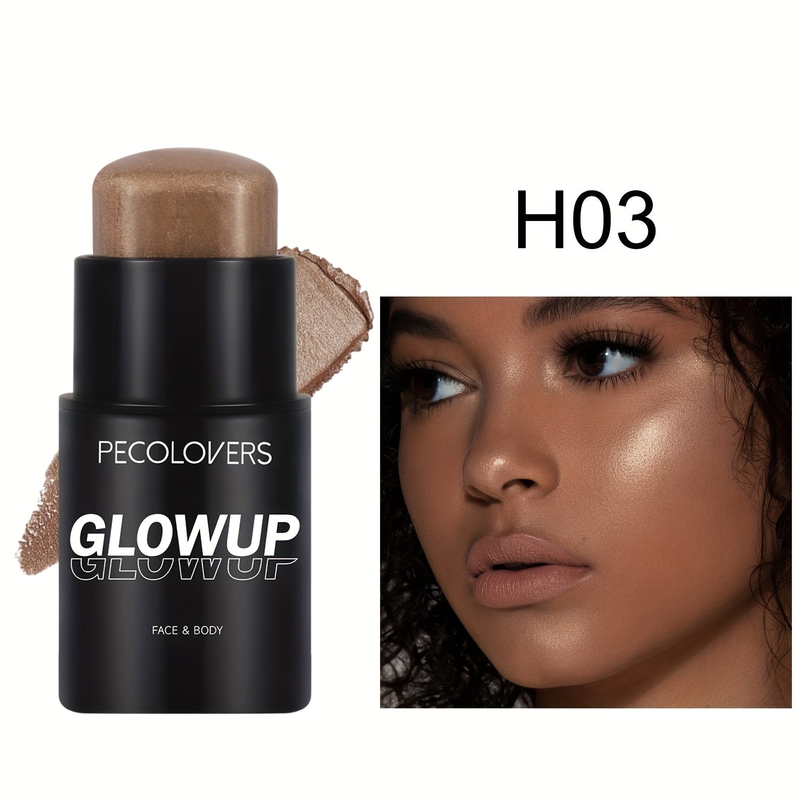 Glowup Highlighter Stick for Face and Body Natural Brightening 1pc