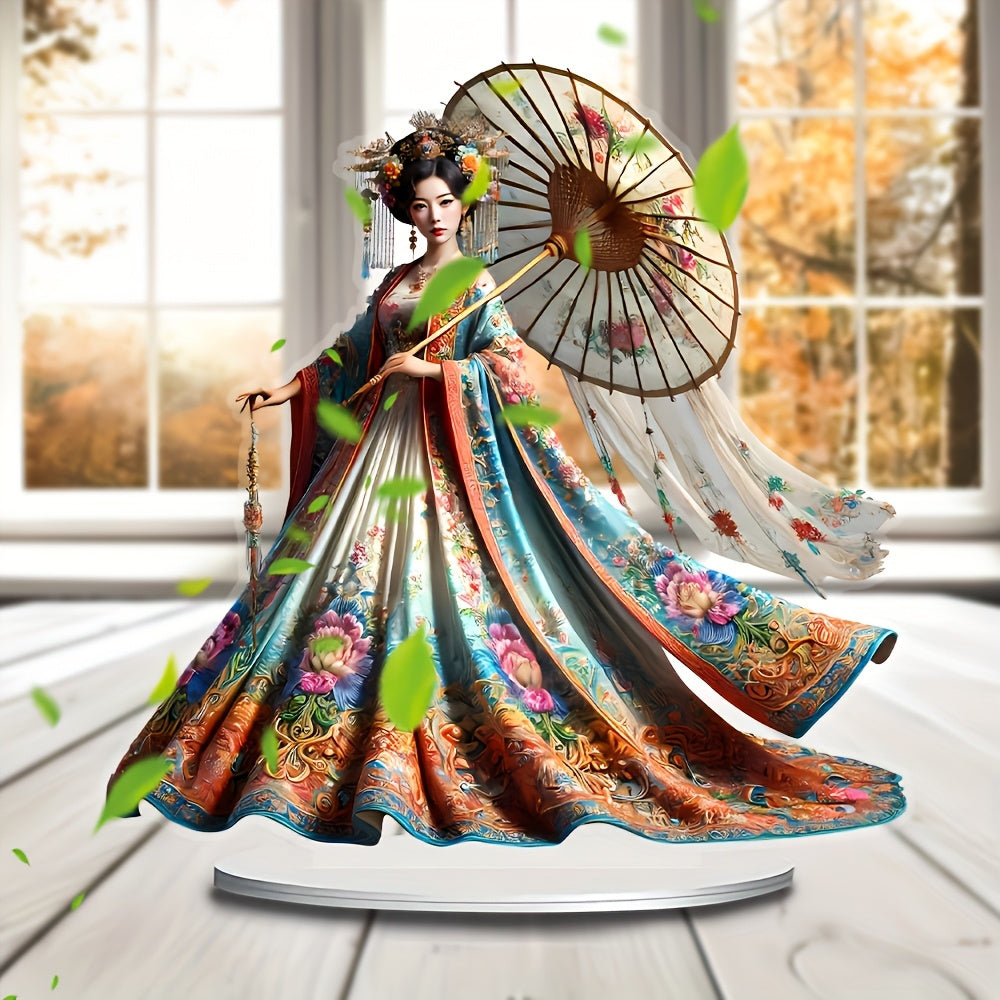 Flat 2D Classic Oriental Acrylic Tabletop Cummerbund Stand for Display