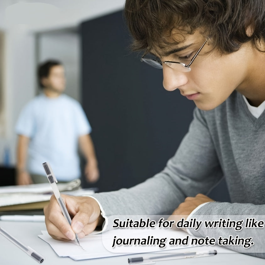 30 черных гелевых ручек с шариковым стержнем 0,5 мм ультратонкий наконечник для дома, школы, офиса