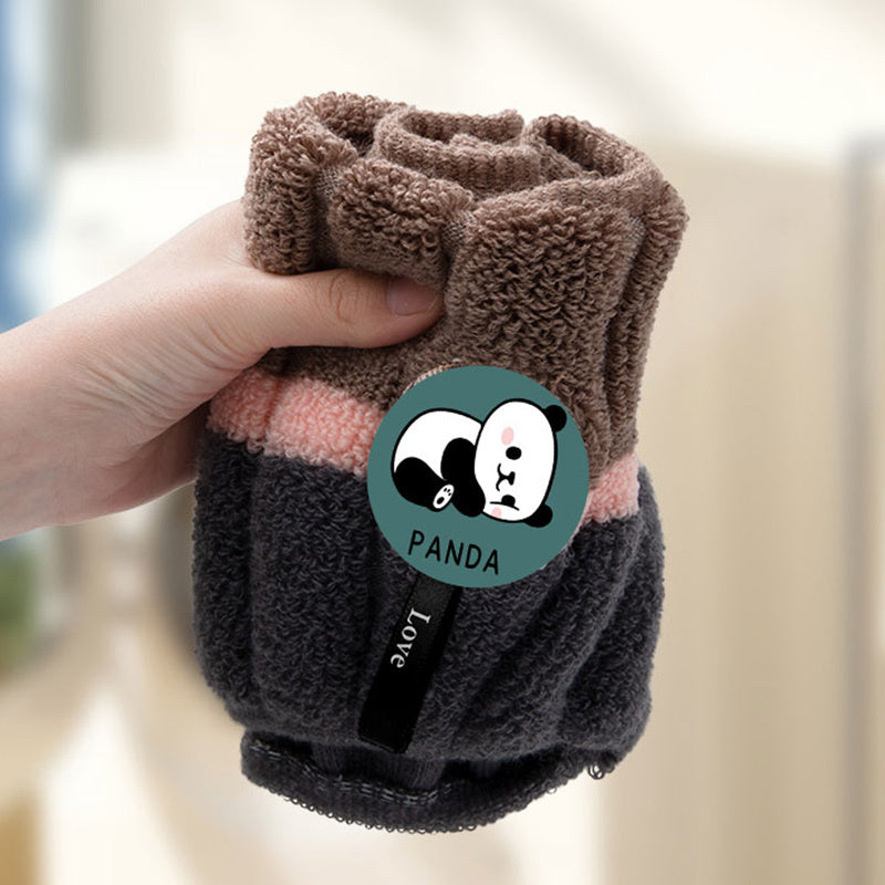 Funda de asiento de inodoro de microfibra de punto marrón y negro con asa, calidez invernal, lavable