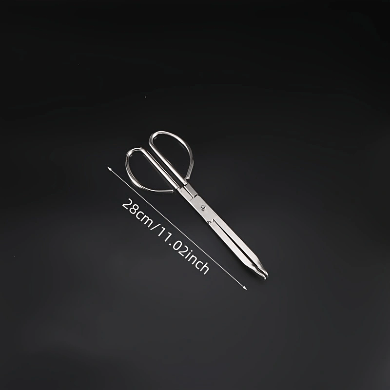 Stainless Steel Tongs with Non-Slip Head, Extended Handle, Wide Grip for Kitchen Camping and Garbage