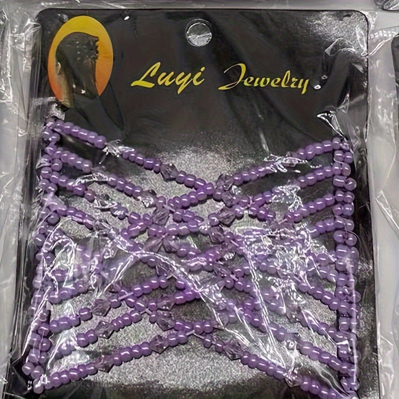 Women Hair Comb Vintage Bead Crystal Faux Pearl Hair Accessories Hair Jewelry