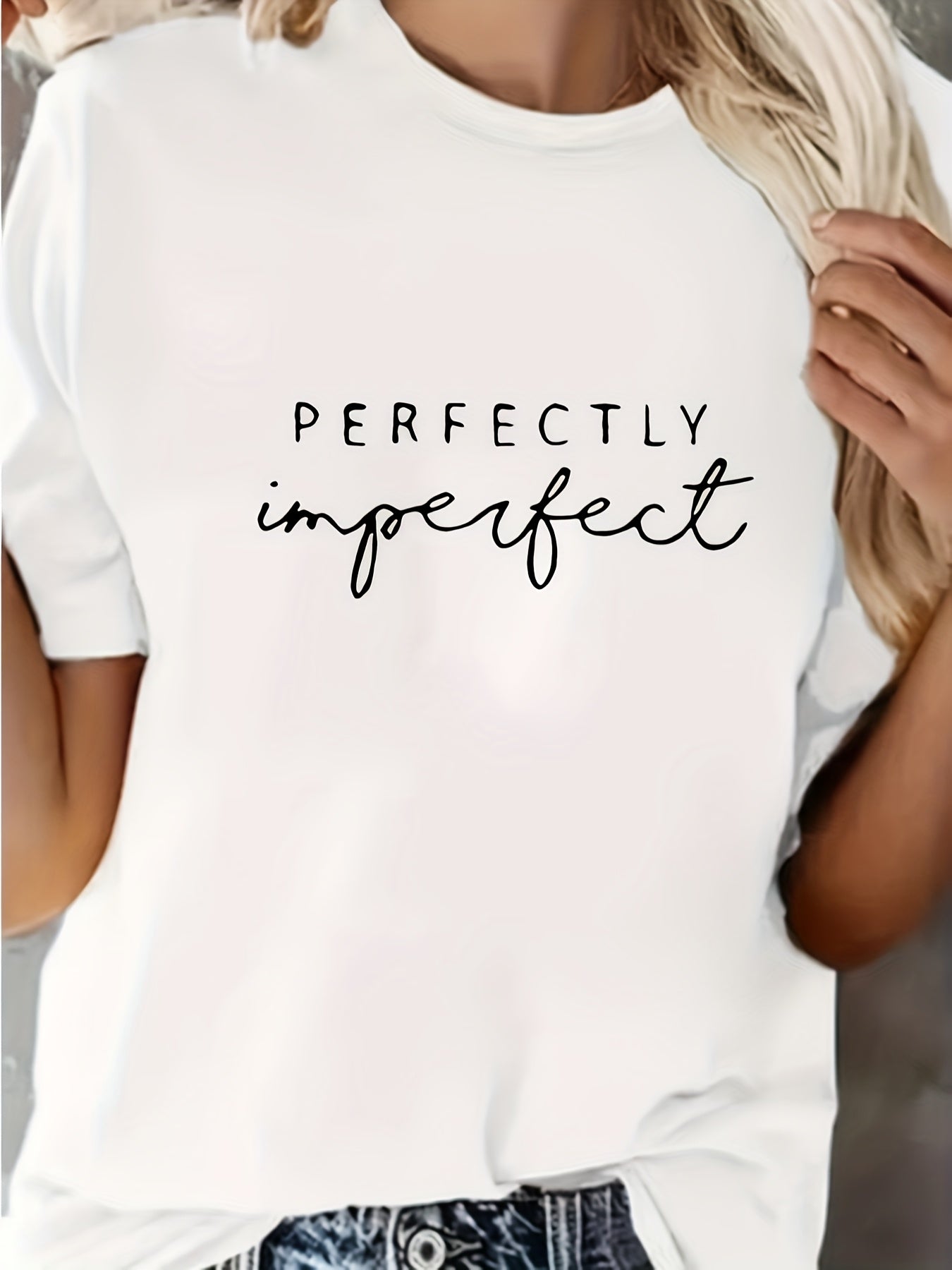 Women's Plus Size Graphic T-Shirt White Short Sleeve Casual Comfortable