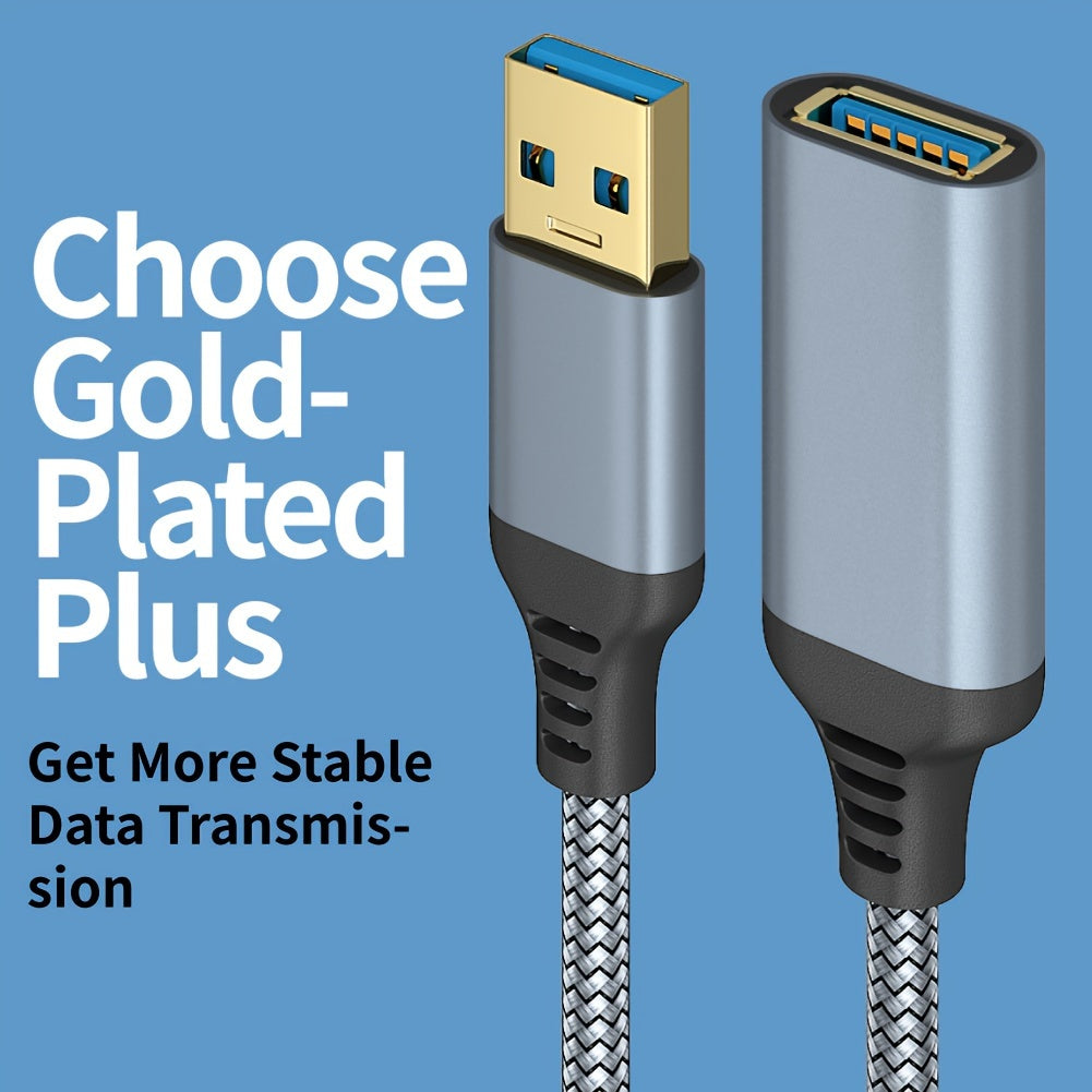Cable de extensión USB 3.0 macho a hembra 3,05 m Alta transferencia de datos compatible con PC, impresora, webcam