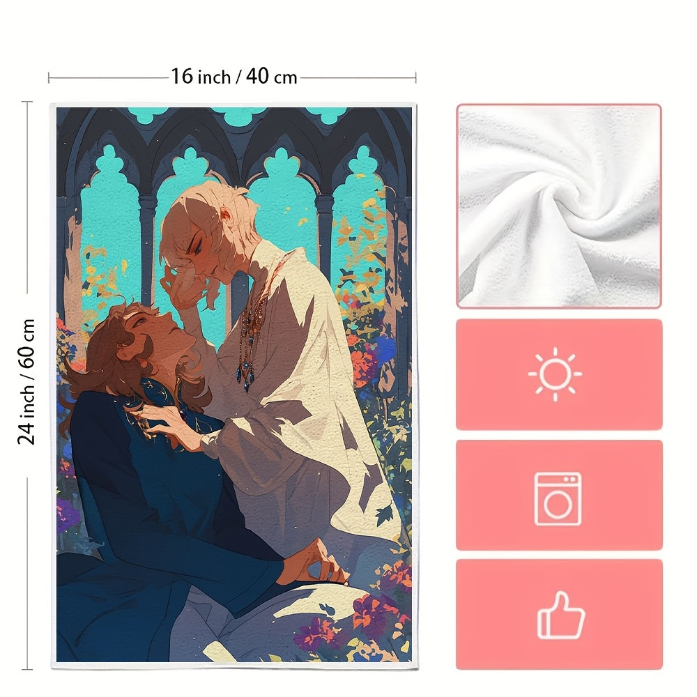 2pcs Ultra-Soft Absorbent Kitchen Towels for Dish and Hand Use