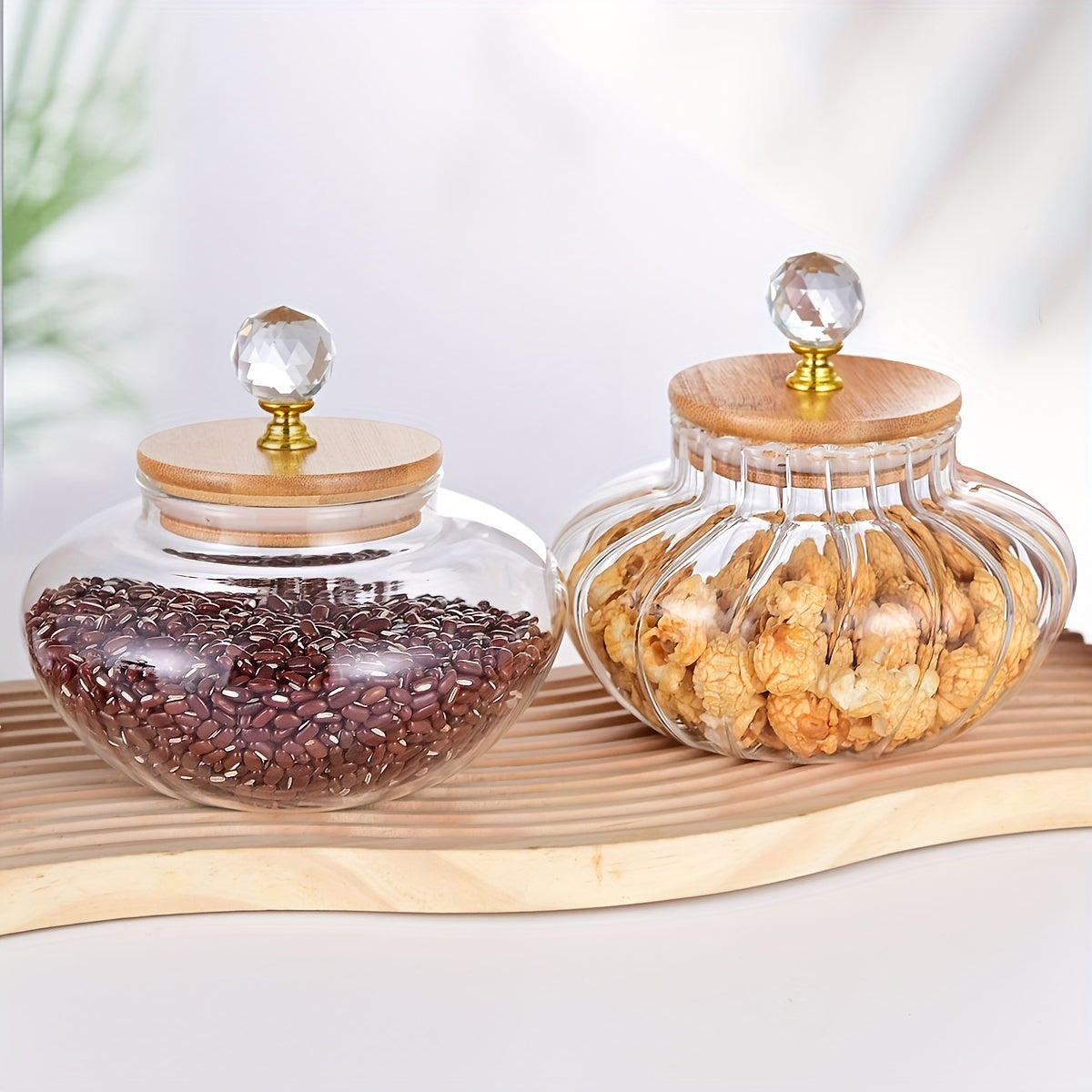 Tarro de vidrio con tapa abatible de 1 pieza para almacenamiento y conservación de alimentos