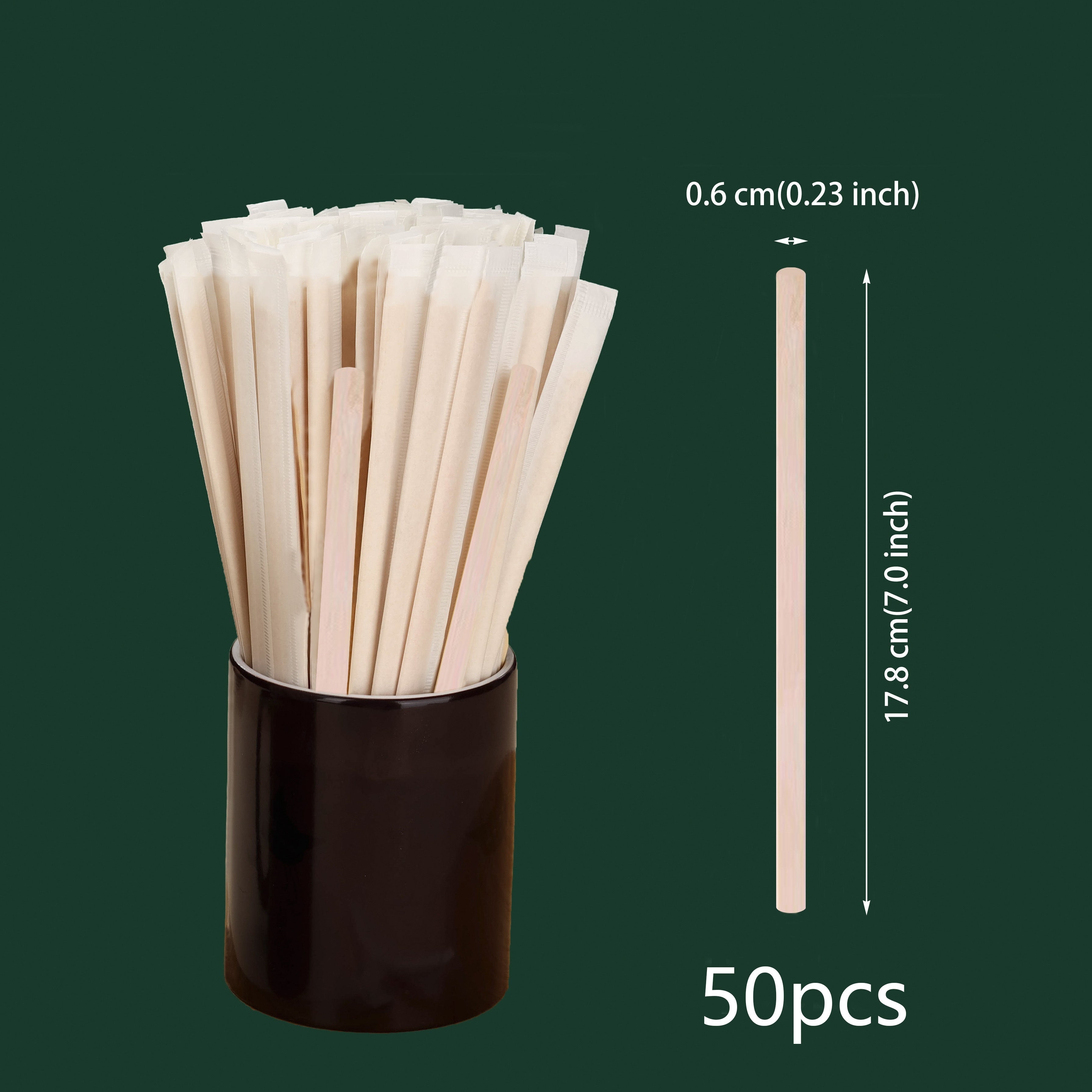Disposable Coffee Stirrers Biodegradable Wooden Sticks for Beverages Tea Pack of 50 or 100