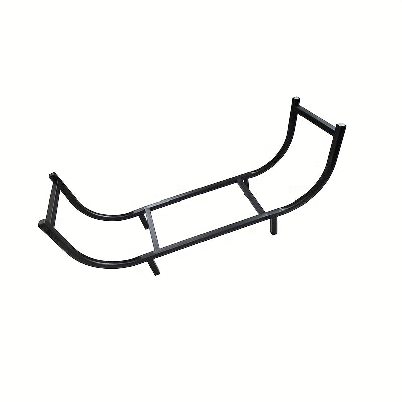 Durable Wrought Iron Firewood Rack for Indoor Outdoor Storage and Home Heating