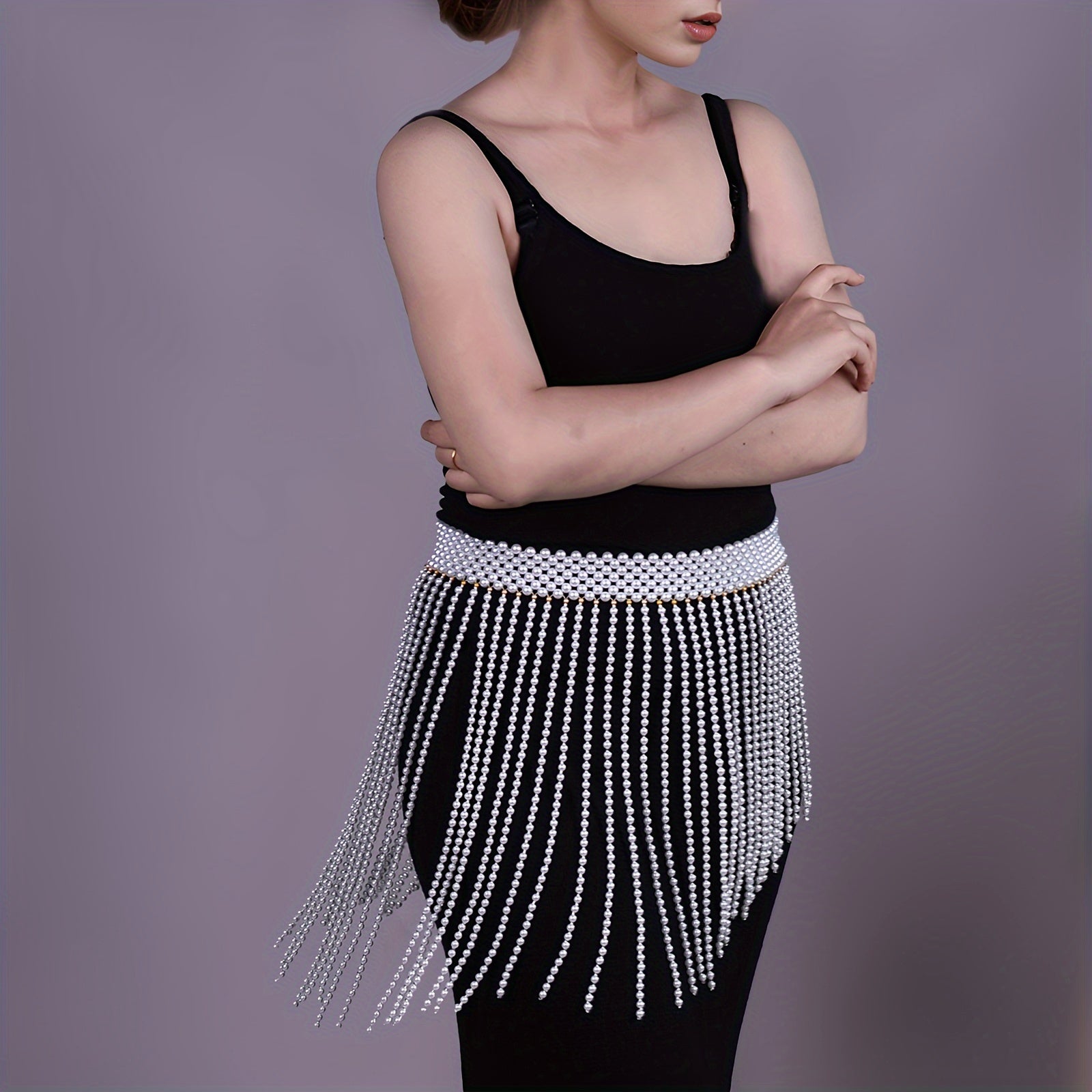 Women's Tassel Waist Chain Beaded Belt for Festivals and Parties