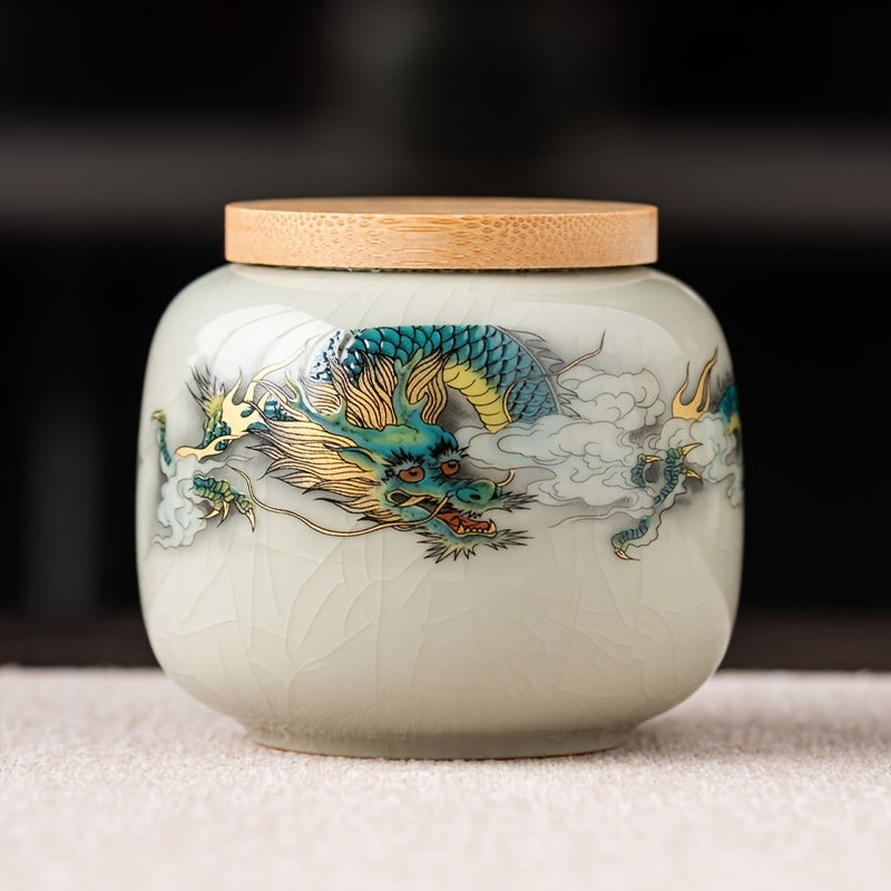 Ceramic Tea Storage Container for Loose Leaf Tea and Coffee Beans Kitchen Organizer