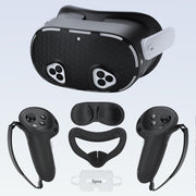 Silicone VR Headset and Controller Protection Set for Meta Quest 3S with Face and Eye Pads