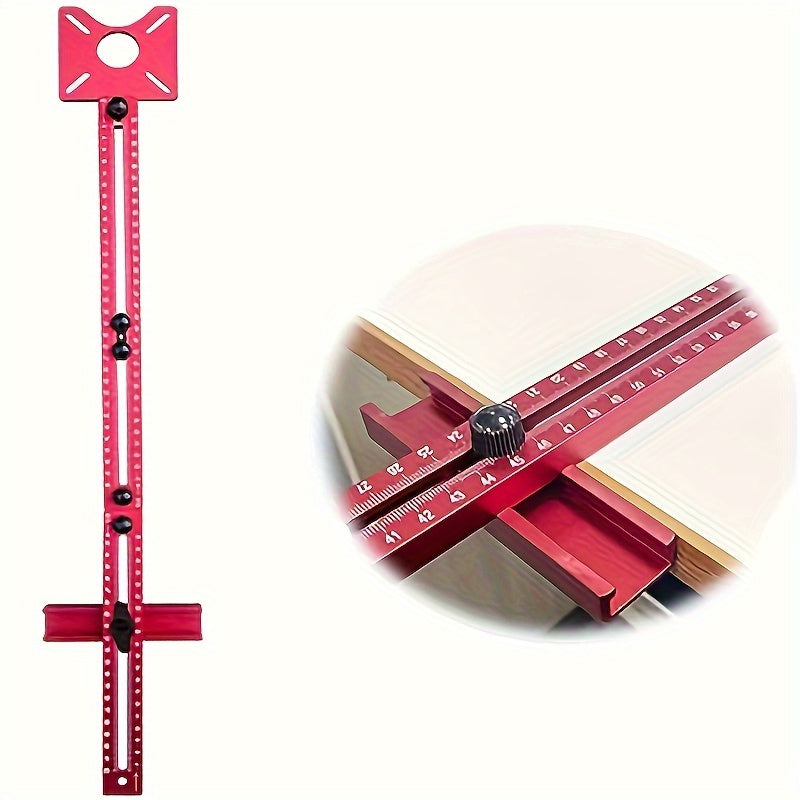 Woodworking Router Jig for Groove and Hole Drilling Cabinet Hardware Installation