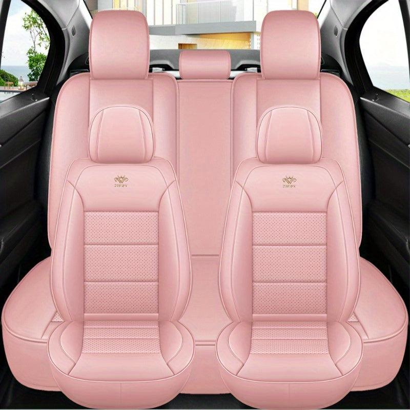 Universal Car Seat Covers Durable Easy-to-Install Fits 5-Seaters