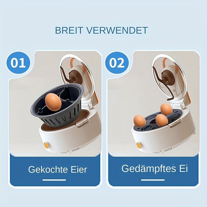 Egg Poacher and Holder for Steamed Eggs, 2-in-1 Thermomix Accessories, PC Material
