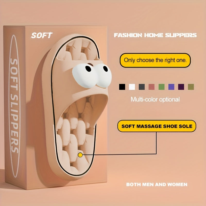 Unisex EVA Non-Slip Slippers Minimalist Striped House and Beach Shoes