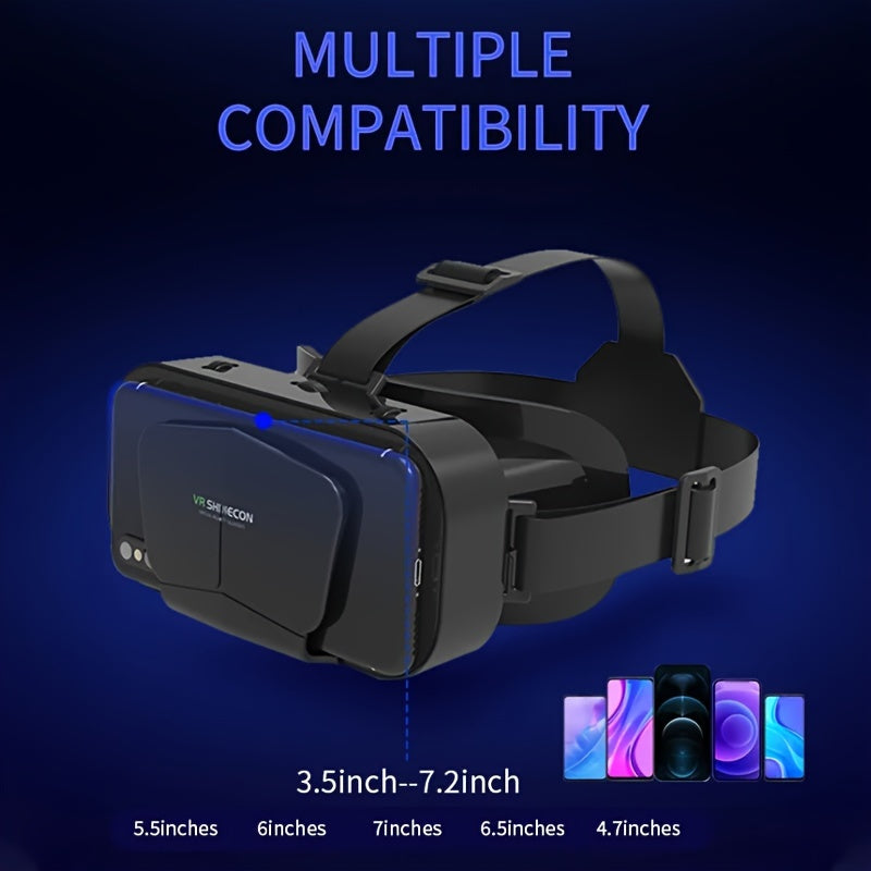 Adjustable 3D VR Headset for Smartphones HD Blu-Ray Lenses Lightweight Comfortable for Movies and TV